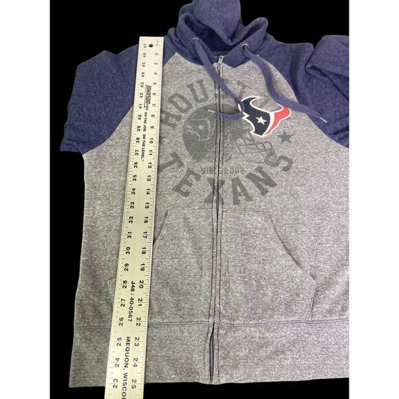 NFL HOUSTON TEXANS HOODIE WOMEN'S SIZE MEDIUM FULL ZIP UP POCKETS - Picture 10 of 10